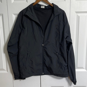 Fila Sport Size M Golf Windbreaker Jacket Mens‎ Black Full Zip Mesh Lined Vent